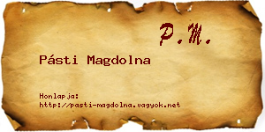 Pásti Magdolna névjegykártya