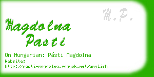 magdolna pasti business card